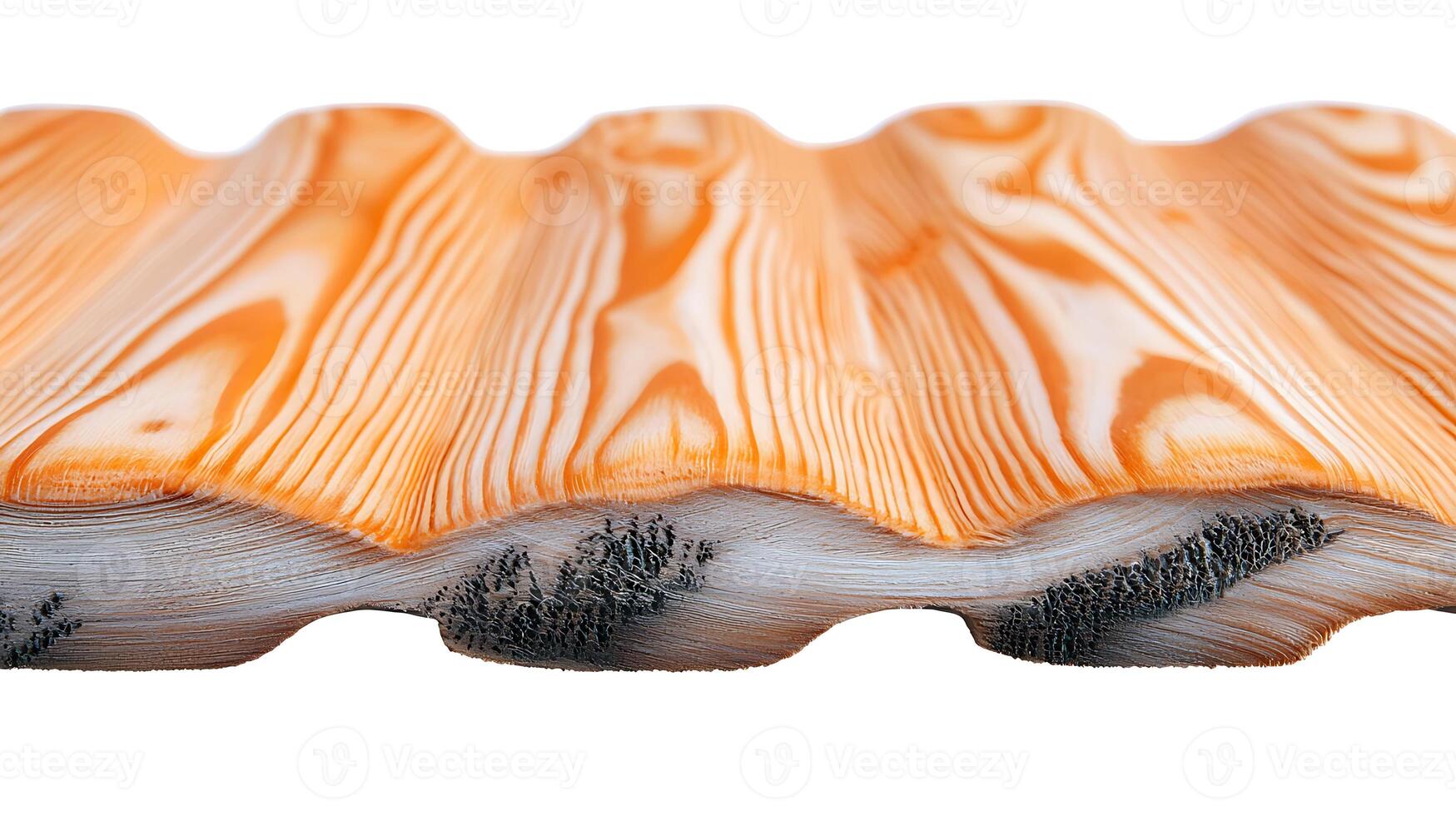 Close-up of a textured wooden surface showcasing natural grain patterns and colors photo