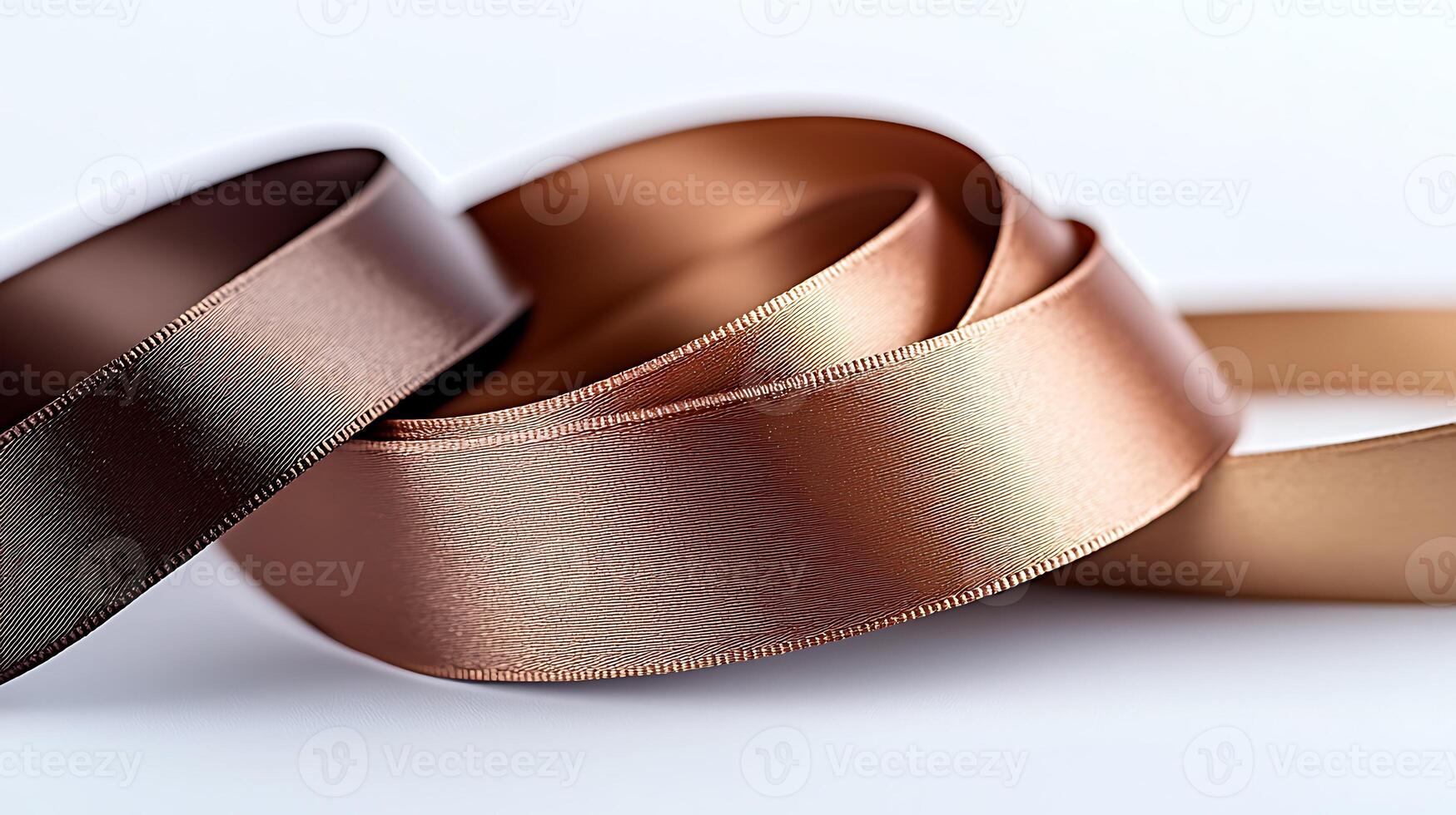 Three different colored ribbon on a white surface photo