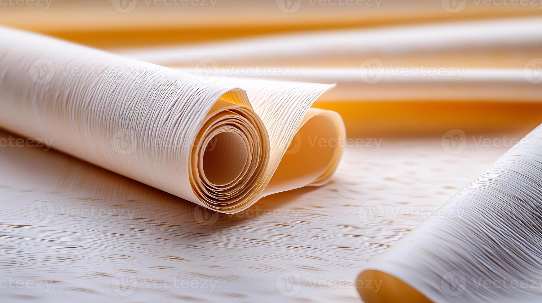 A roll of paper with a white background photo