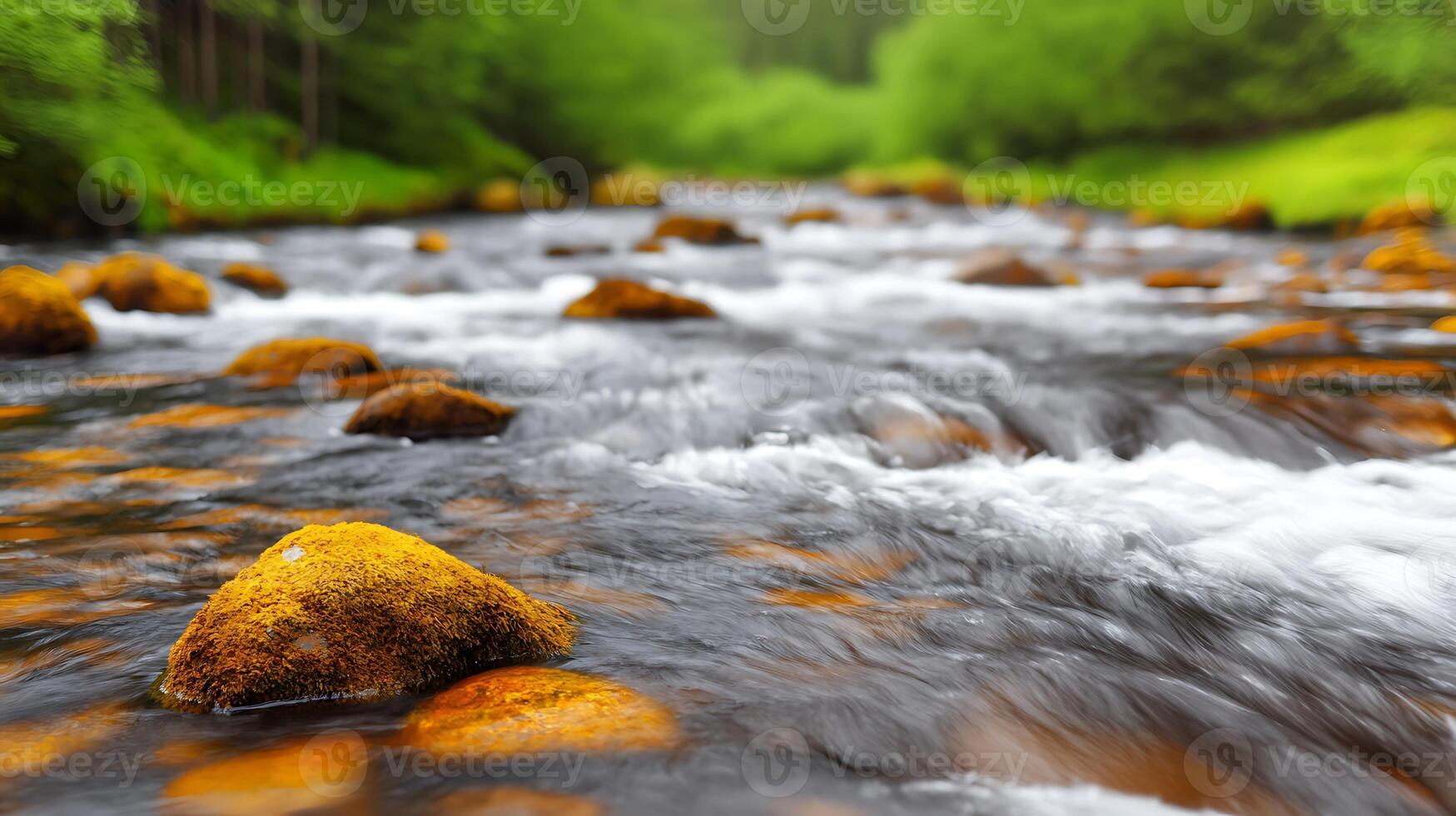 A river with rocks and water flowing through it photo