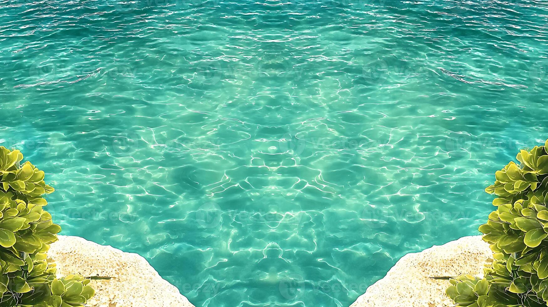 A view of the ocean from above photo