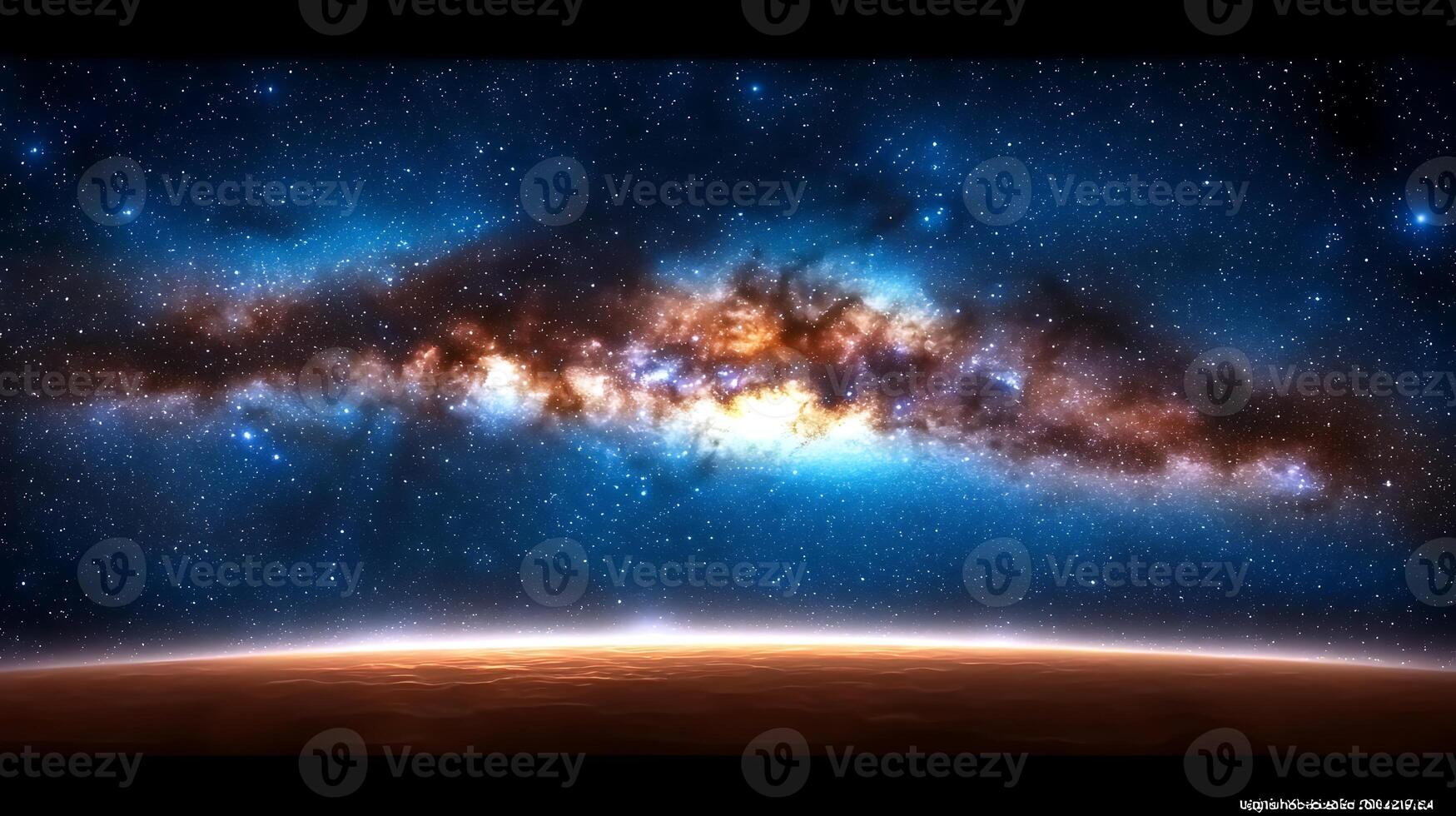 The milky way over mars photo