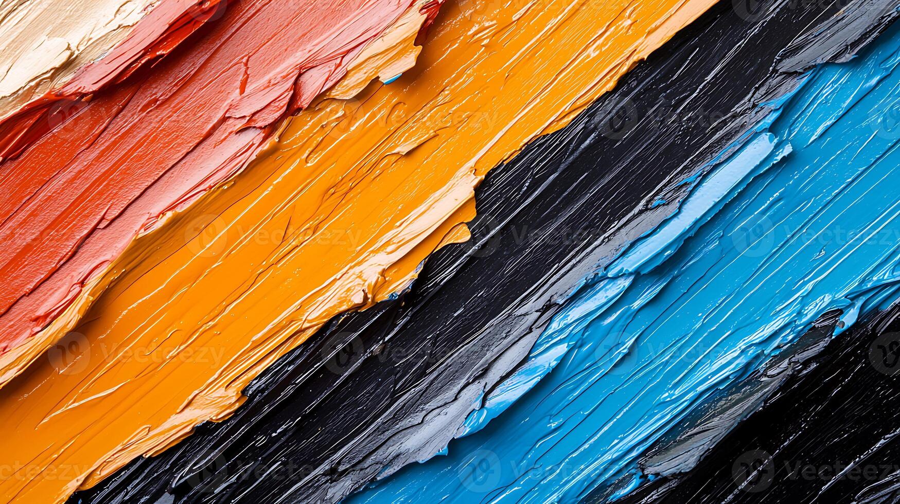 A close up of a painting with many colors photo