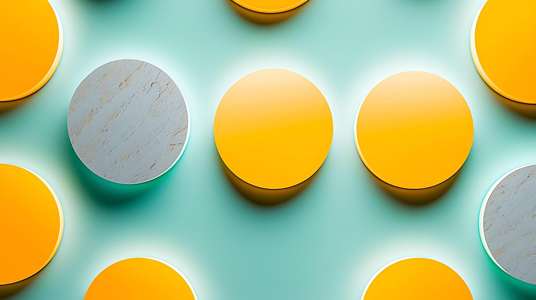 A bunch of yellow and white circles photo