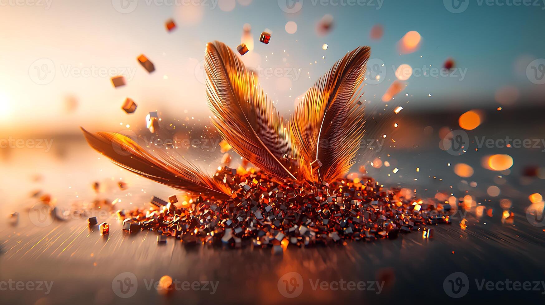A close up of a pile of glitter photo