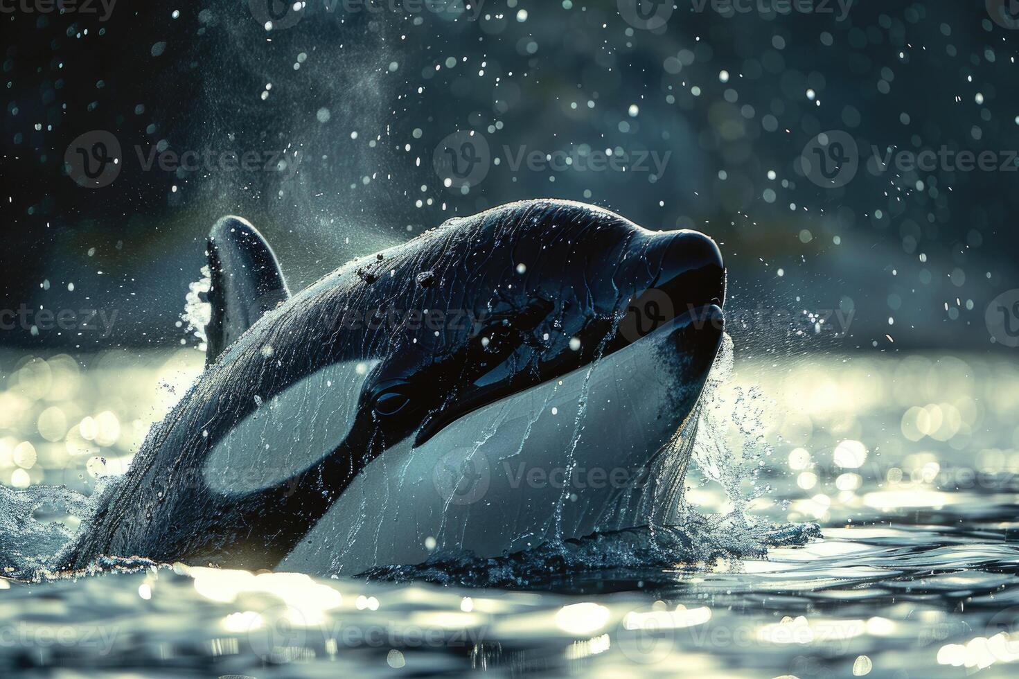 killer whale in the sea. photo