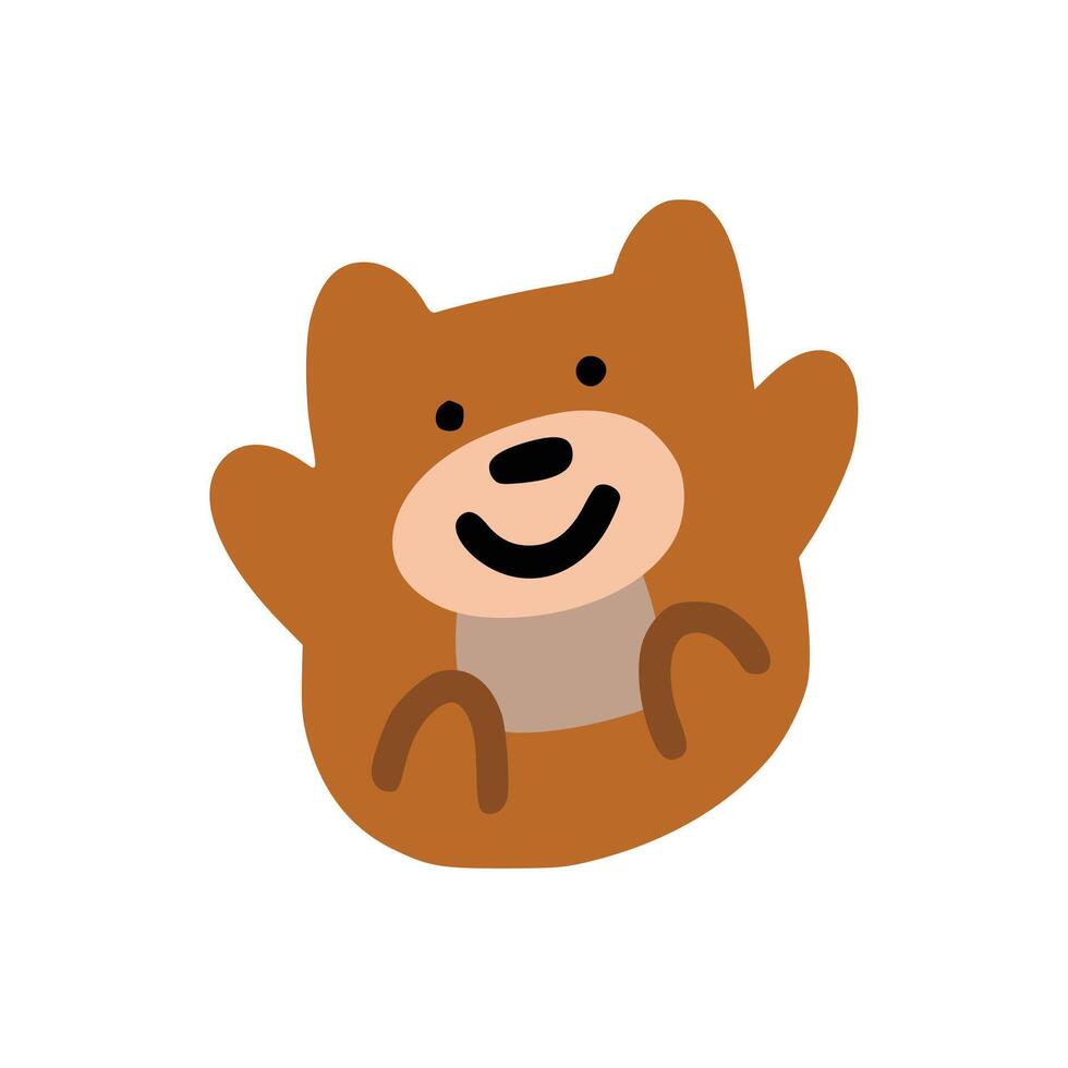 Jump bear with children style vector