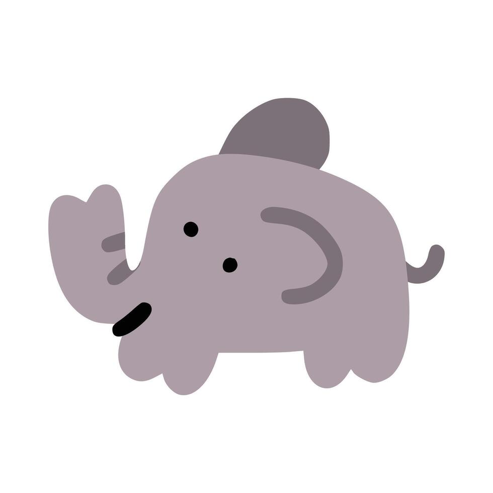 Elephant with children style vector
