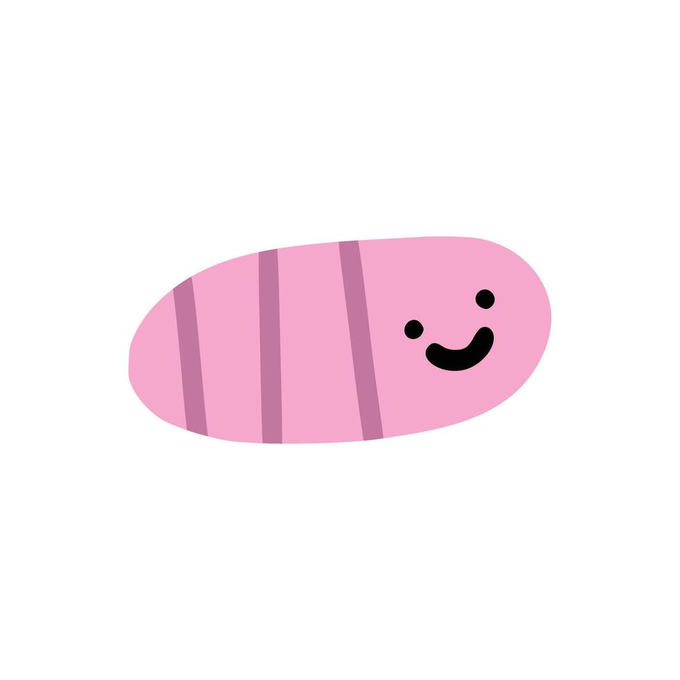Straight worm with children style vector