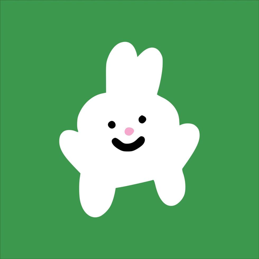 Rabbit with children style vector