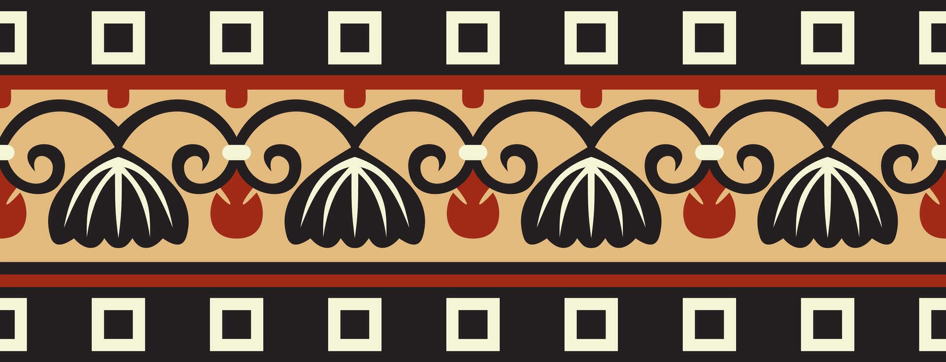 colored seamless ornament of ancient Greece. Classic Endless pattern frame border Roman Empire vector