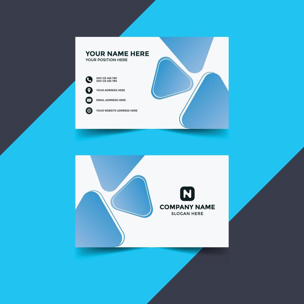 simple business card template design vector