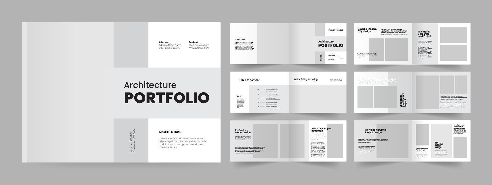 landscape architecture portfolio architecture portfolio interior portfolio design portfolio template. vector