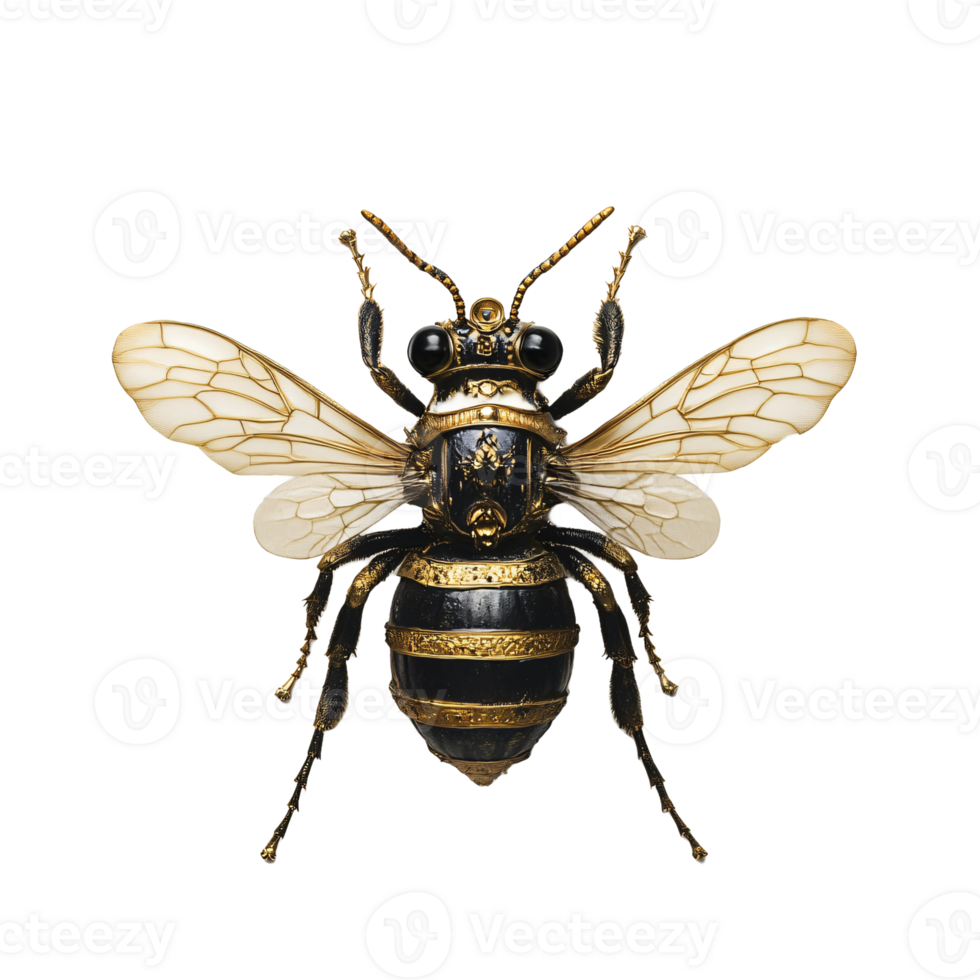 Airborne Bee in a Clear and Soft Focus png