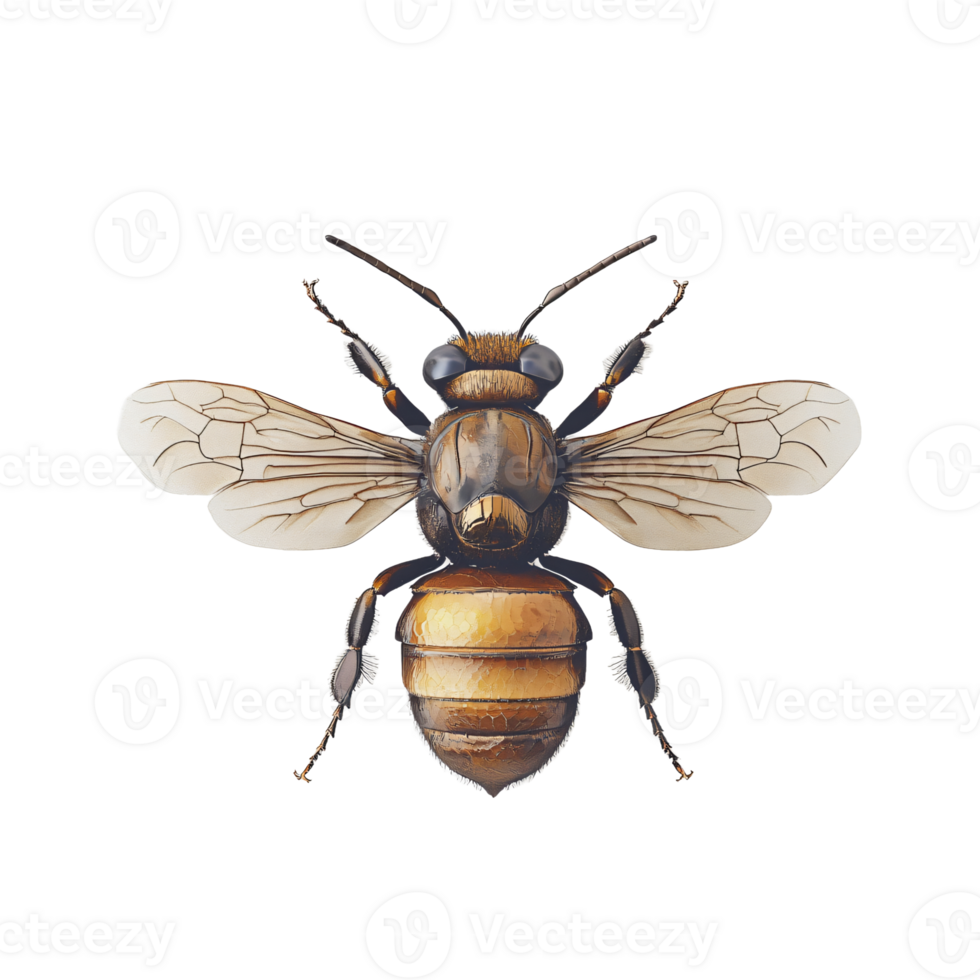 Buzzing Honeybee with an Active Pose png
