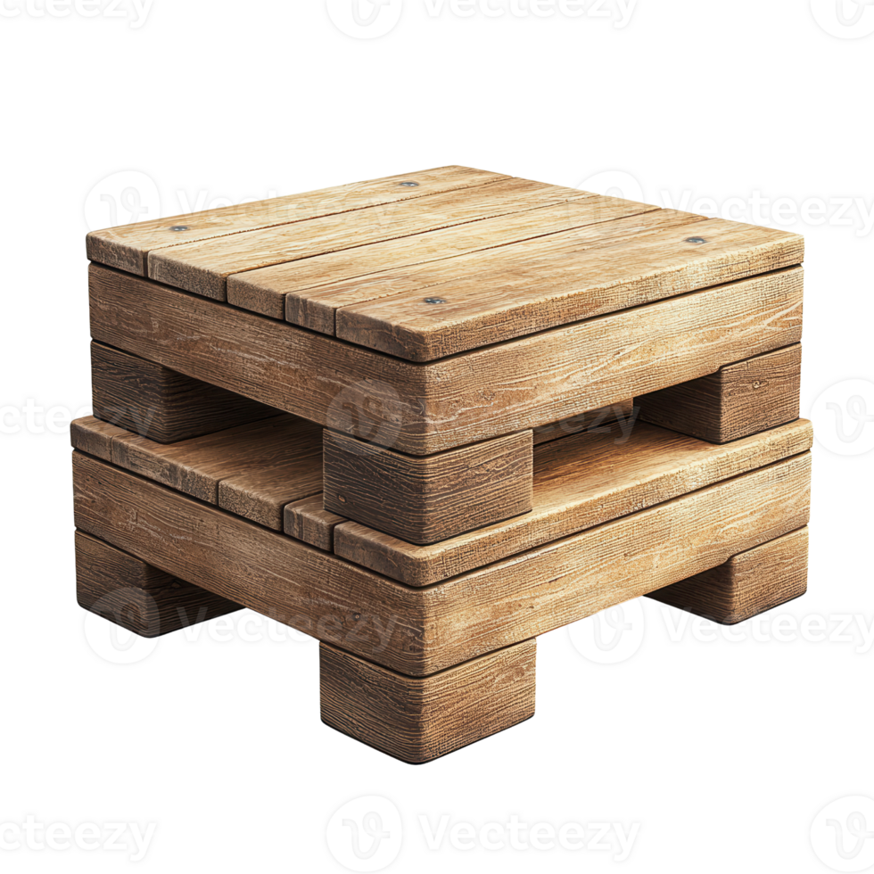 Wooden pallet table with rustic design and sturdy construction png