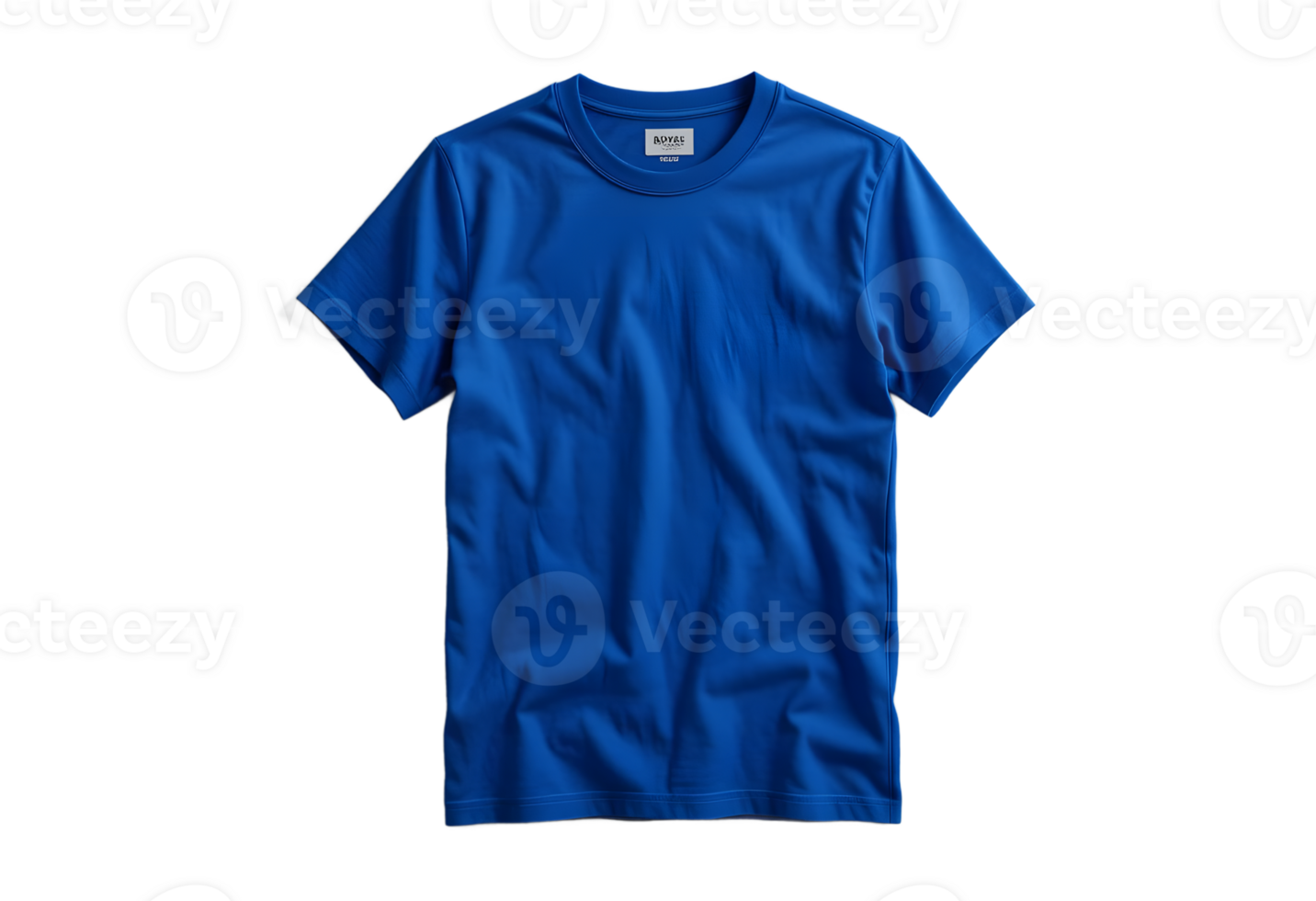 Mockup of a blank blue t shirt with front and back views. png
