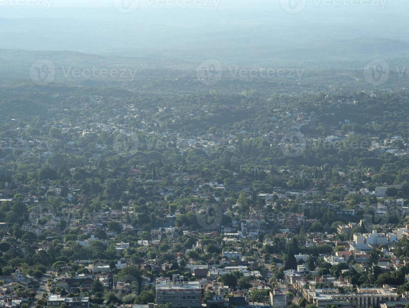 View of the urban development of Villa Carlos Paz in central Argentina. View from Altas Cumbres photo