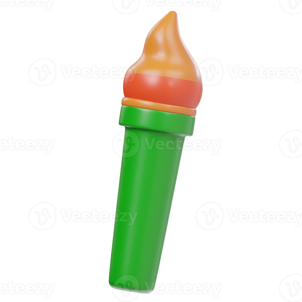 Fire flame icon 3d rendering illustration png