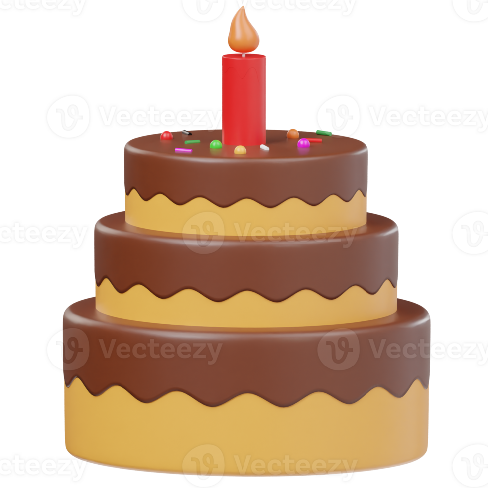3d cake icon rendering illustration png