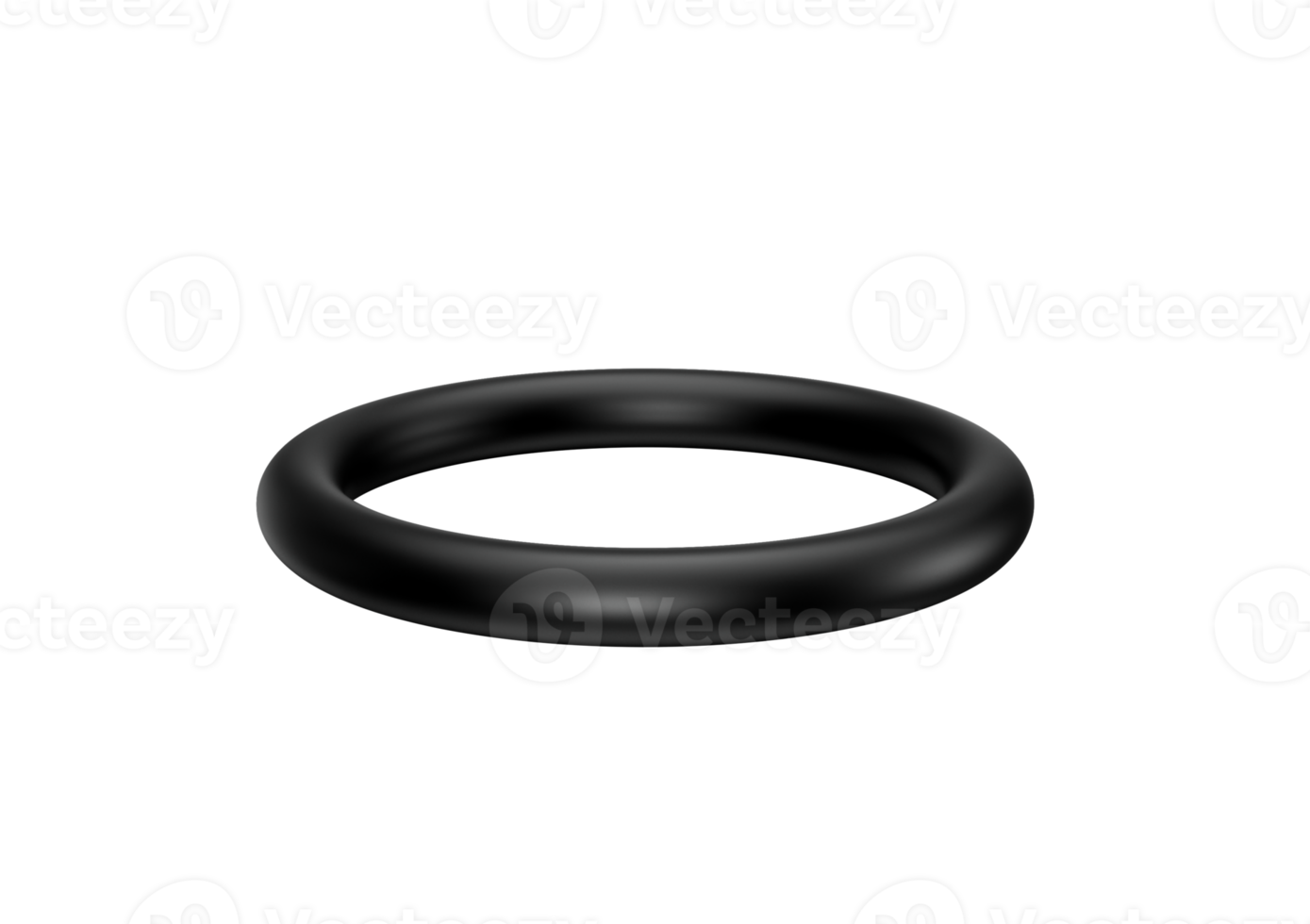 A Black Shiny Circular Rubber O ring For Sealing Gaps In Industrial Use, 3d Illustration png