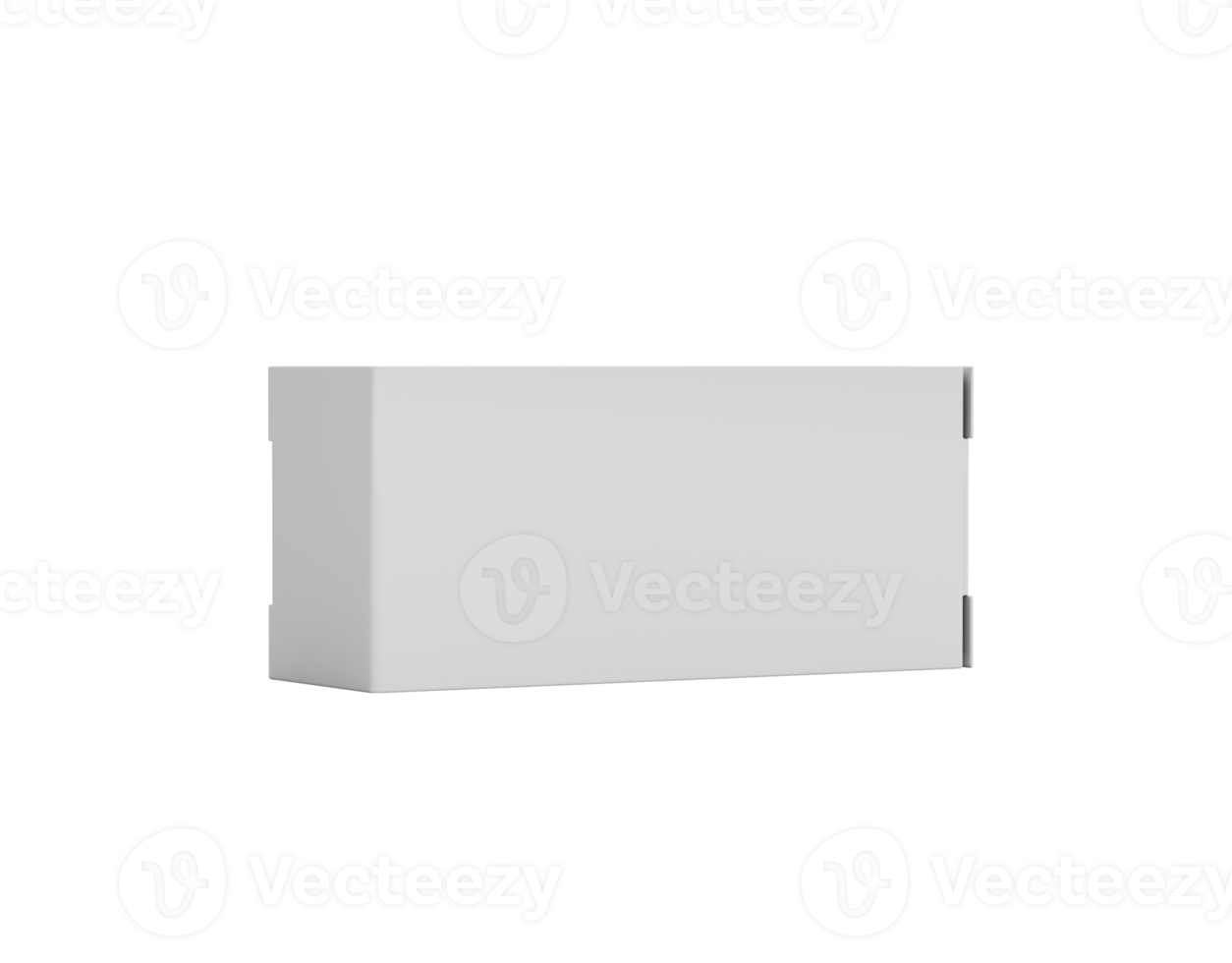 A Rectangular Cardboard Box Mockup For Packaging, Positioned Horizontally, 3d Illustration png