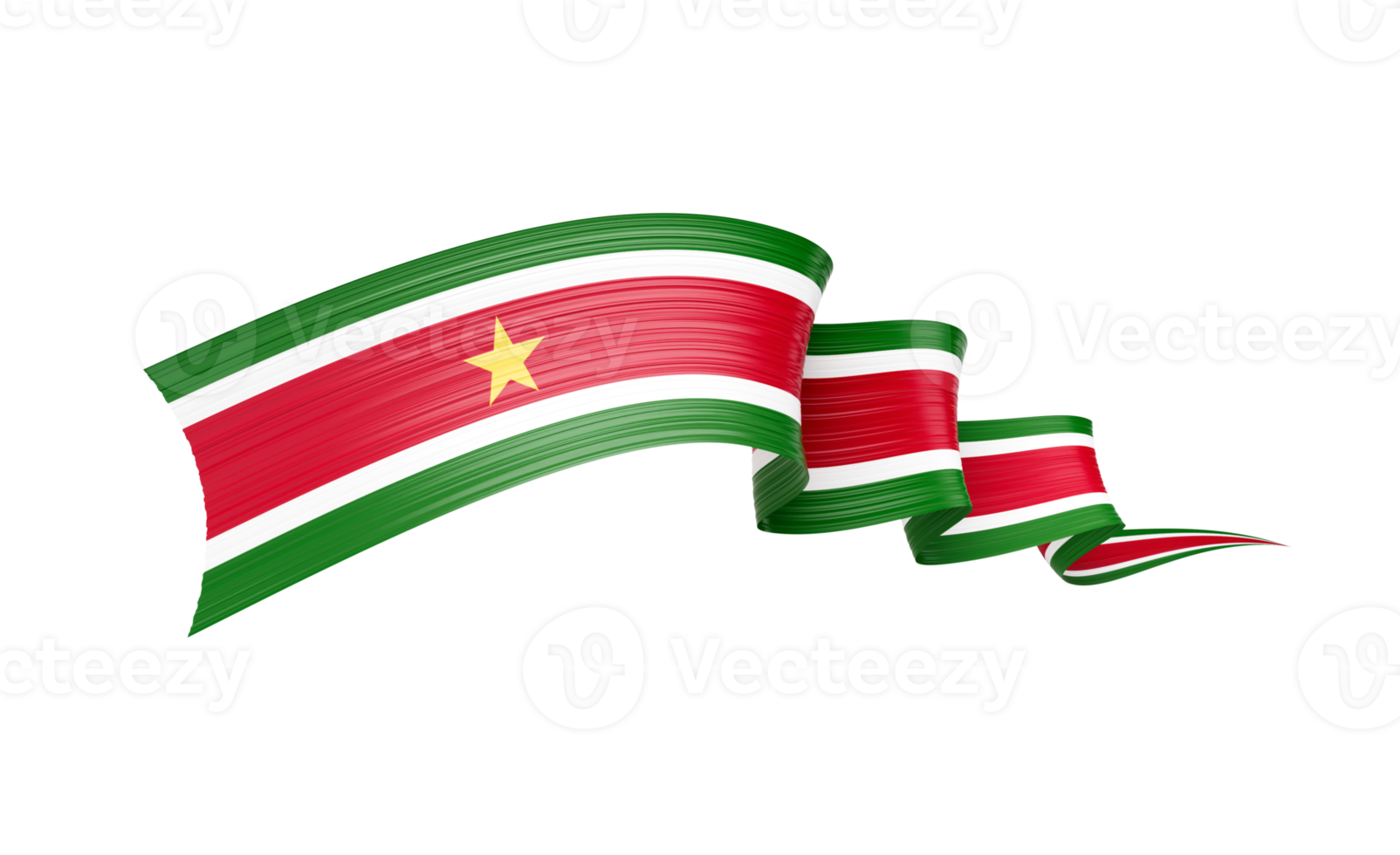 3d Flag Of Suriname 3d Shiny Waving Twisted Ribbon Flag, 3d Illustration png