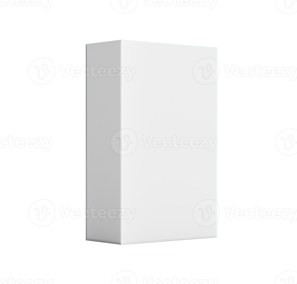 Rectangular Cardboard Box Mockup For Packaging, Positioned Horizontally 3d Illustration png