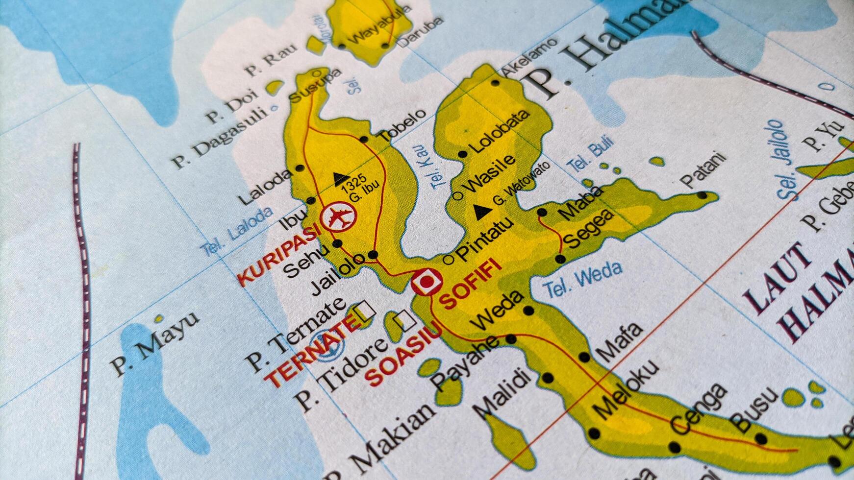 Sulawesi Island on Map, Indonesia. photo