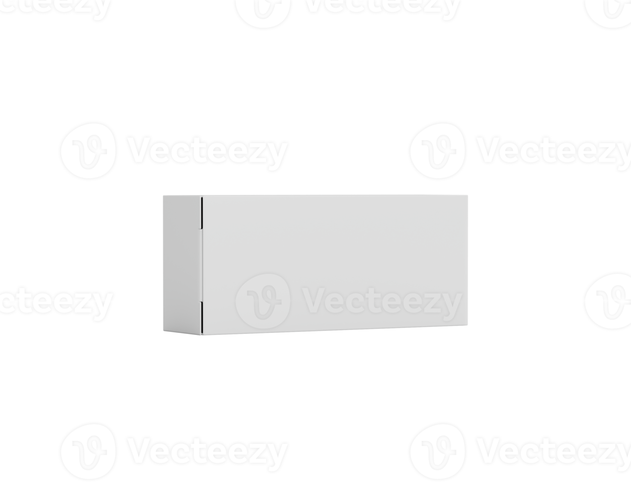 A Rectangular Cardboard Box For Packaging, Positioned Horizontally 3d Illustration png