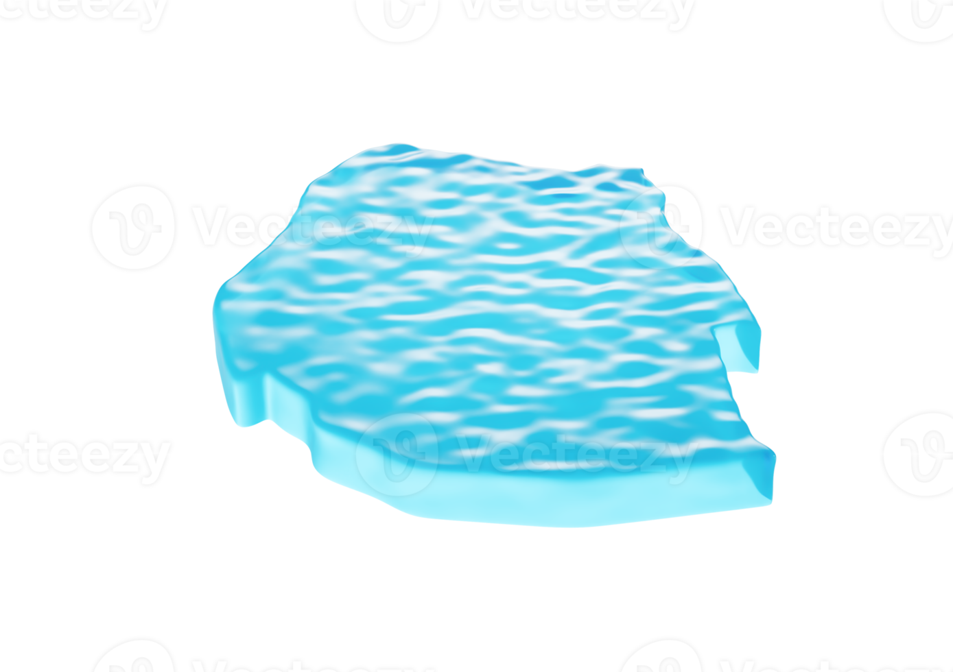 Water Ice Map Of Eswatini Global Warming Melting Glacier In Deep Ocean Blue Water 3d Illustration png