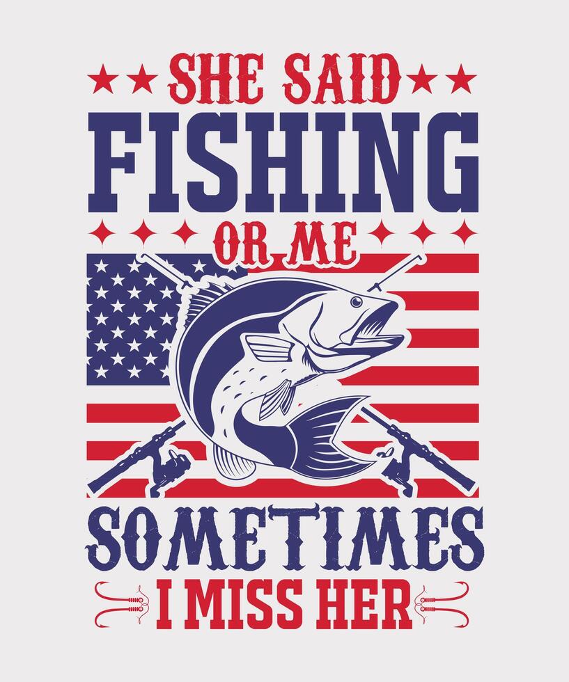 Fishing typography T-shirt design vector