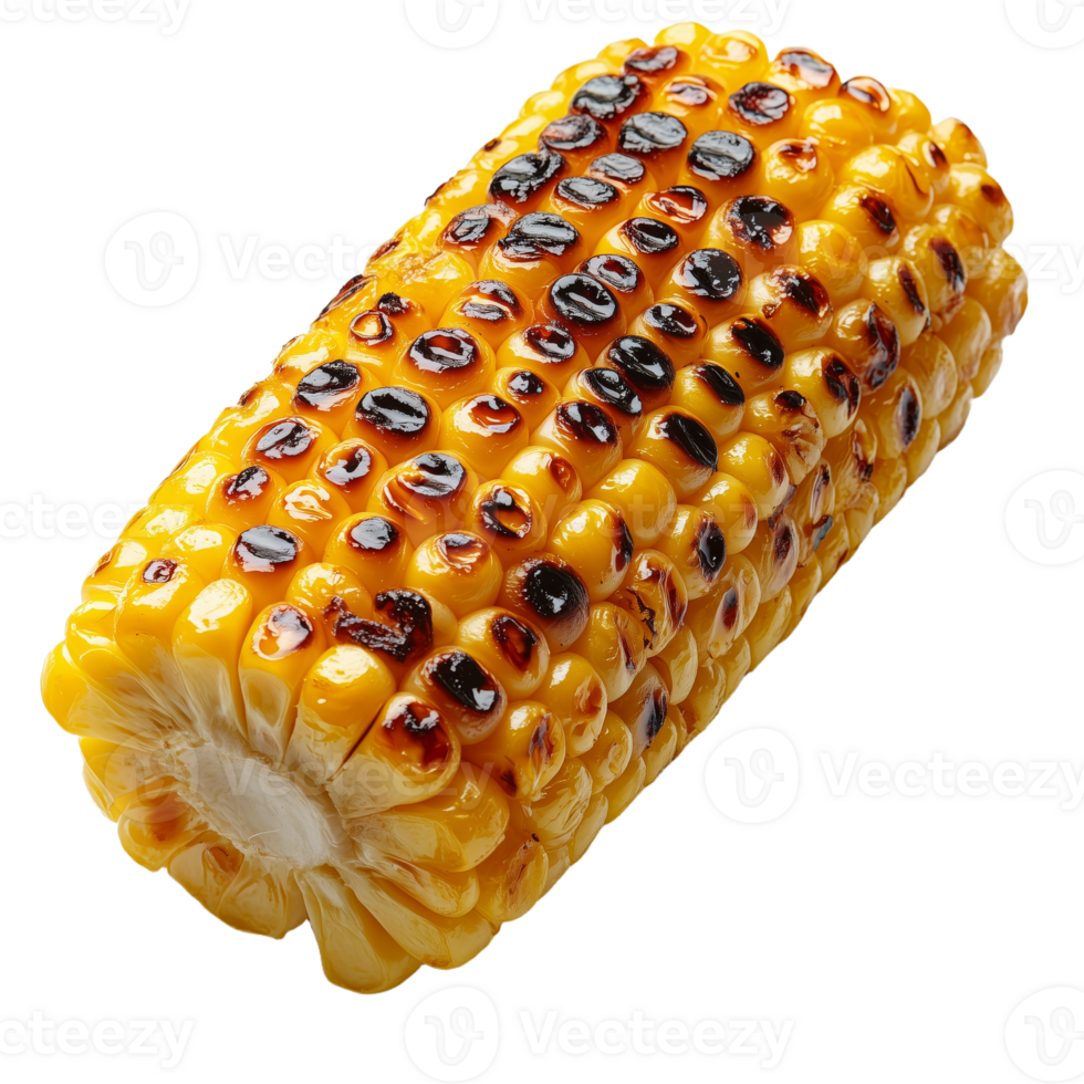 Deliciously Grilled Corn Cob with Charred Golden Kernels png