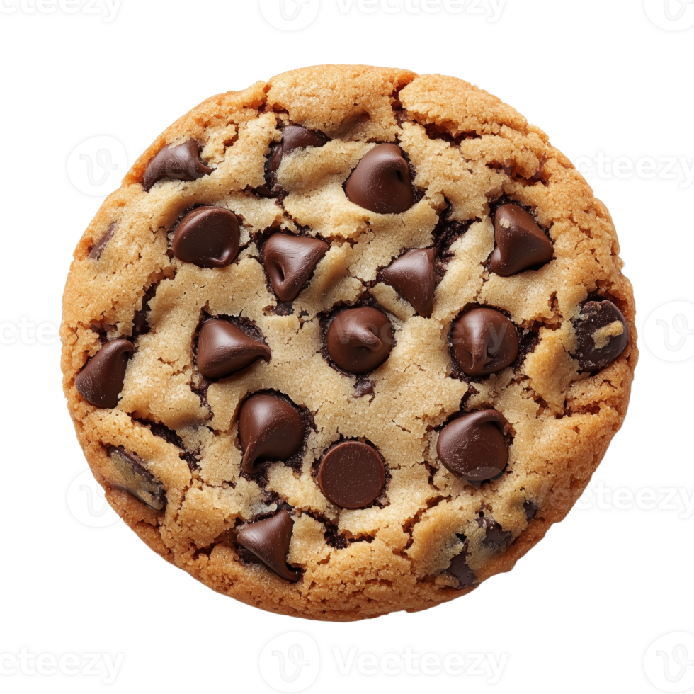 Delicious Chocolate Chip Cookie with Crispy Edges and Melted Chips png