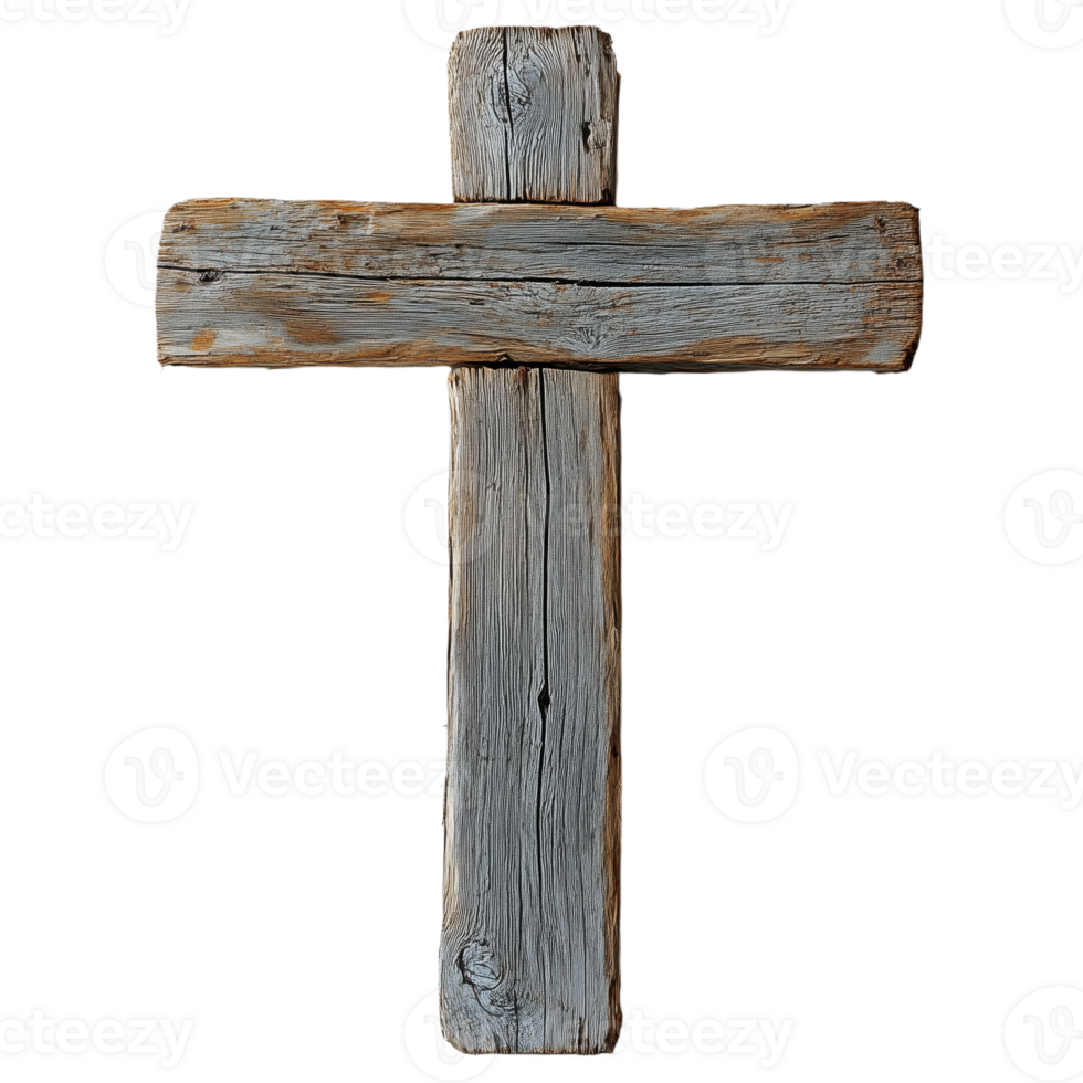 Rustic Wooden Cross Symbol Reflecting Spirituality and Tradition png