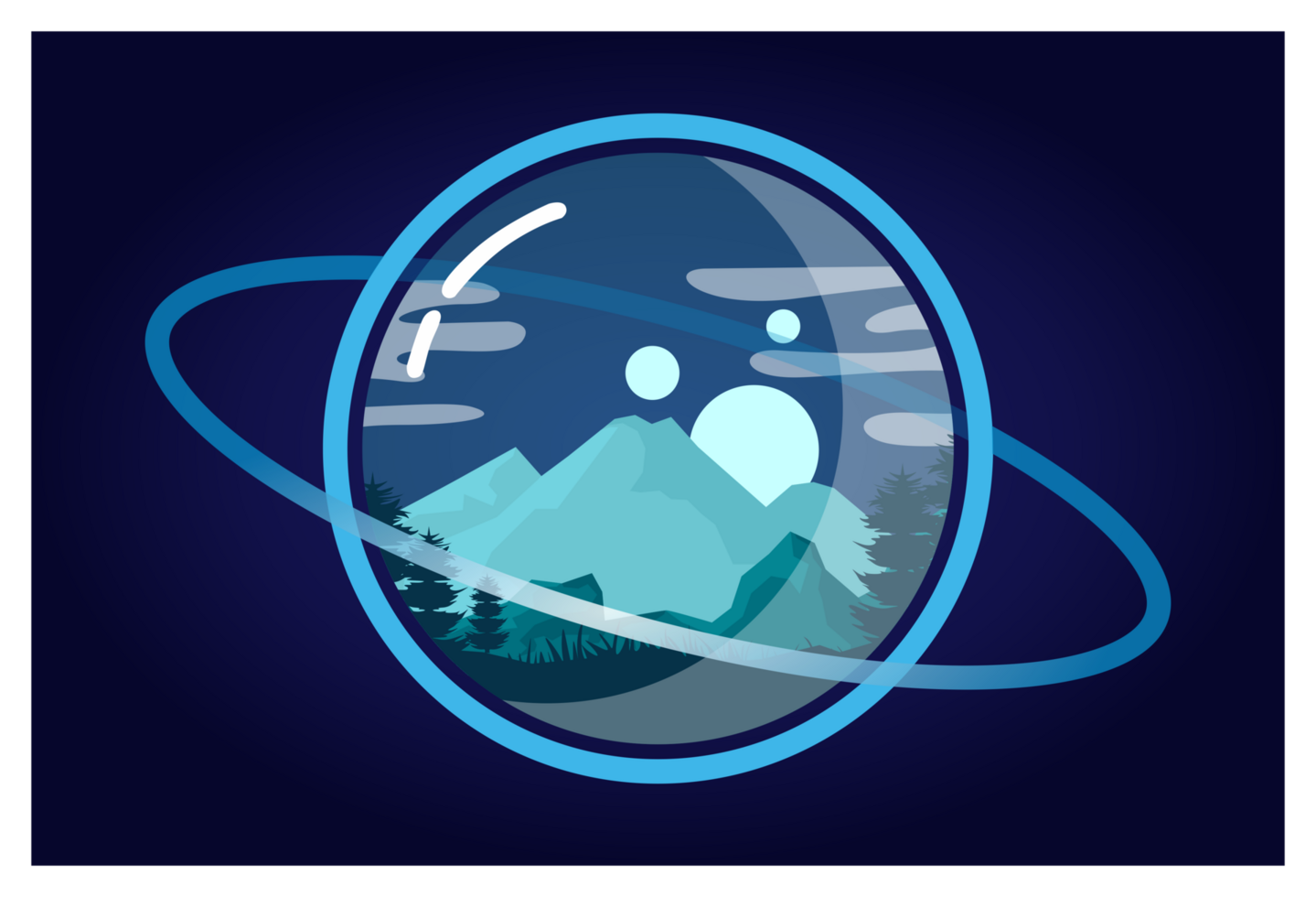 The Enchanted Glass Globe of Mountains png
