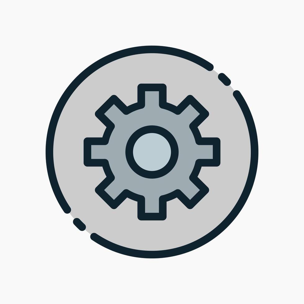 A gear wheel icon on a white background vector