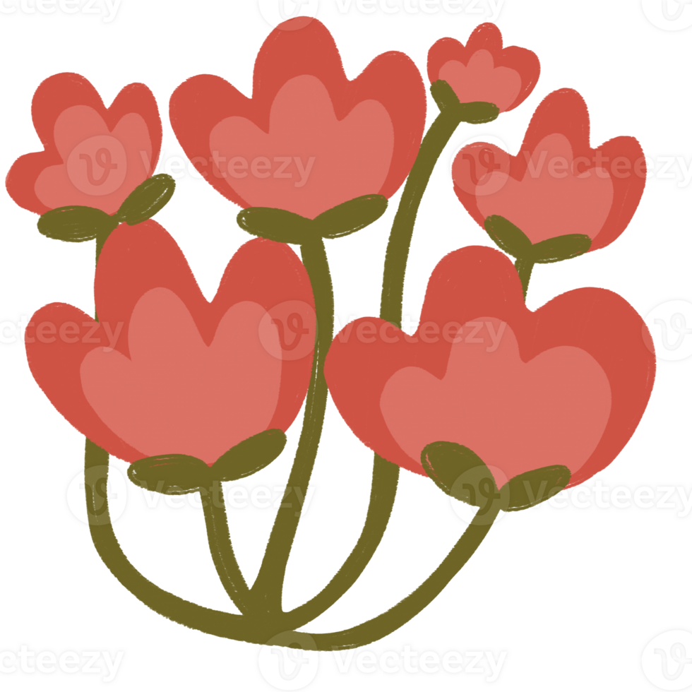 heart with flowers png