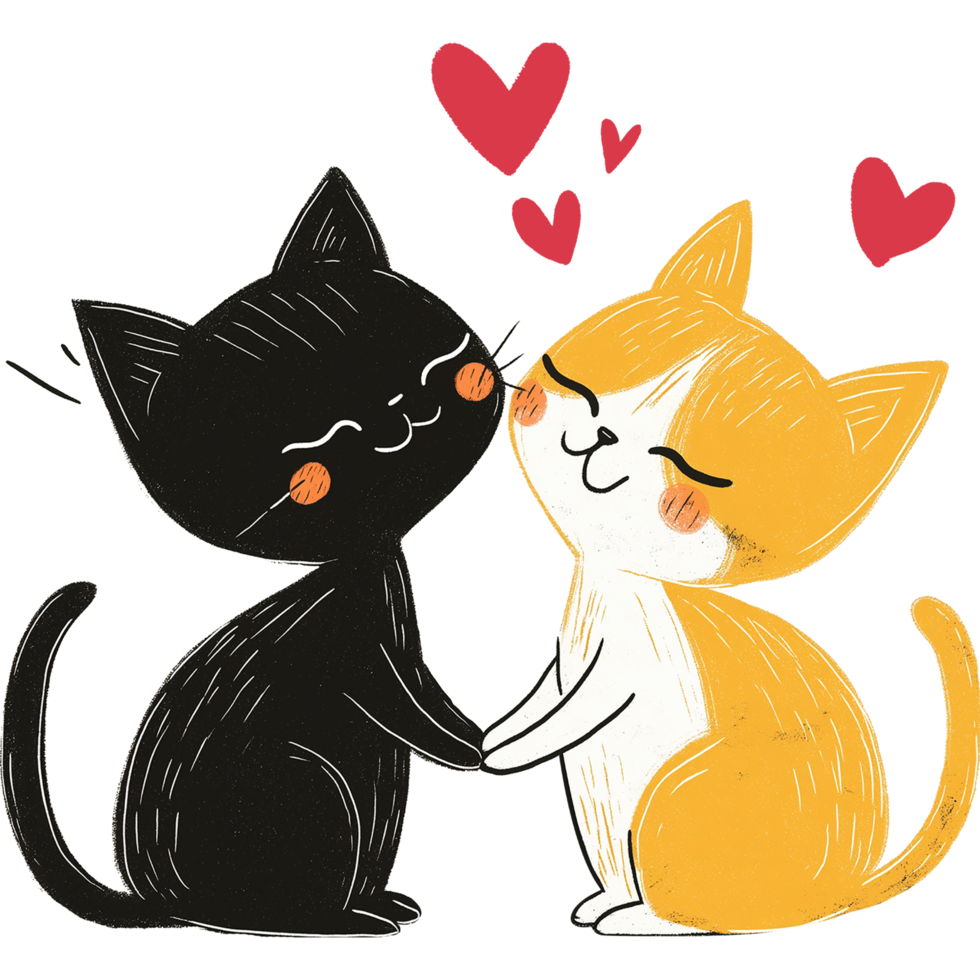 Valentines Day Cat Clipart for Love Themes png