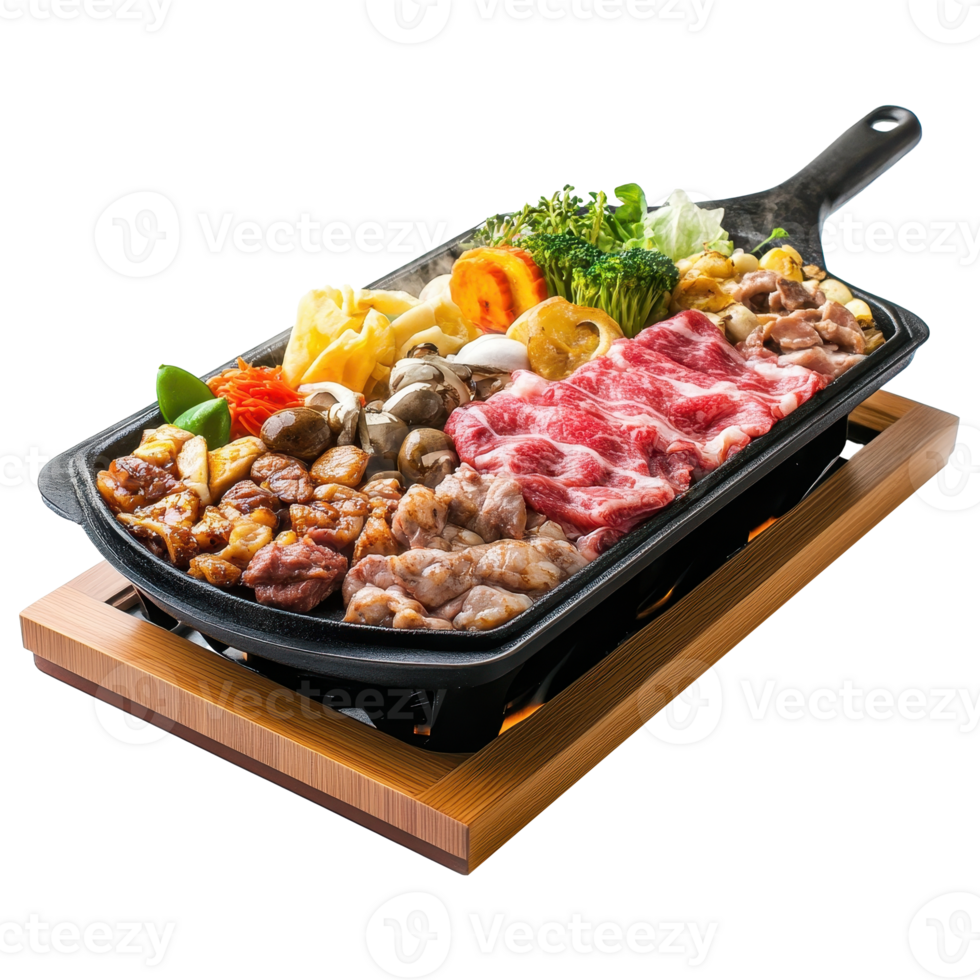 Teppanyaki Feast A Sizzling Culinary Experience on the Grill png