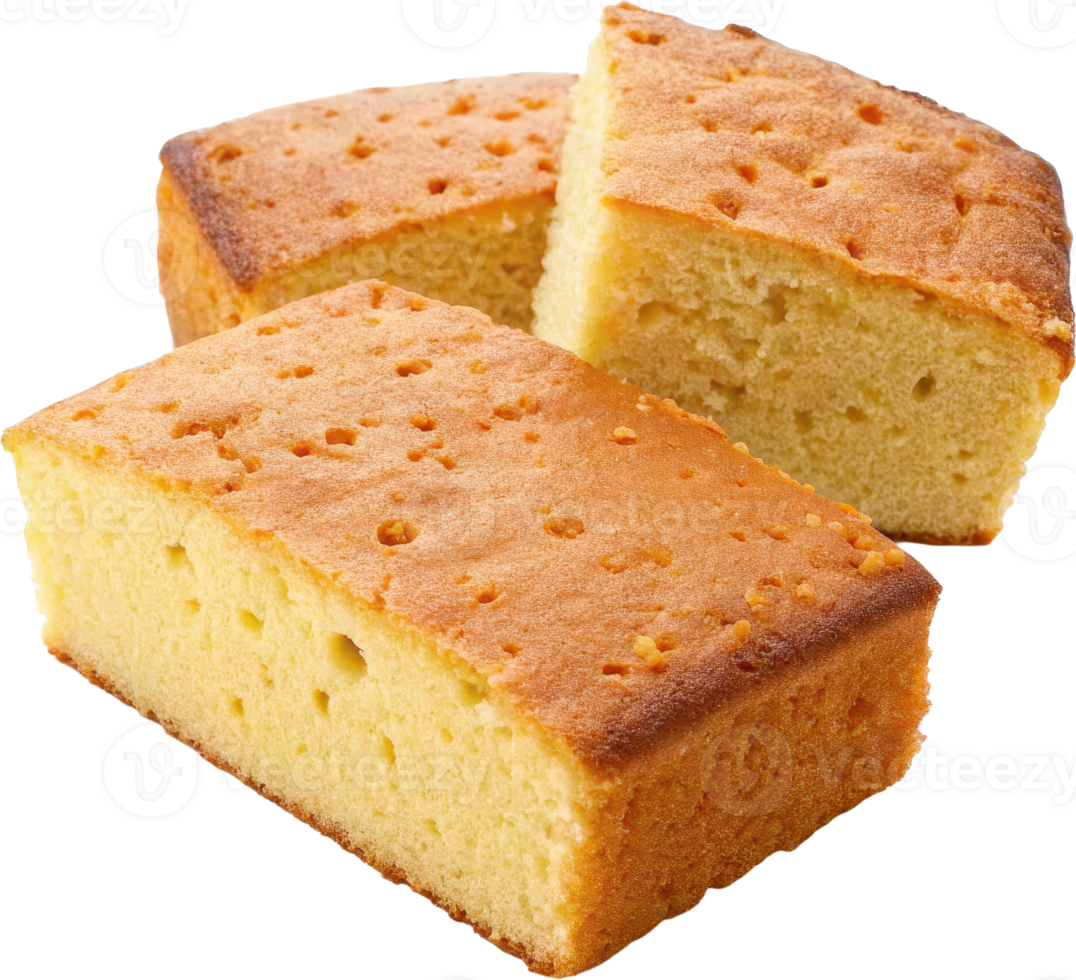 Freshly Baked Cornbread Slices with Crispy Crust and Fluffy Interior png