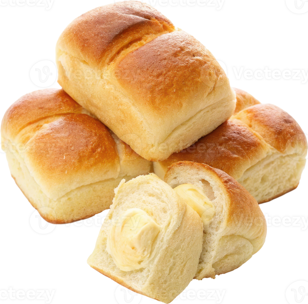 Freshly Baked Golden Parker House Rolls Appetizing Savory Homemade Bread Snack png