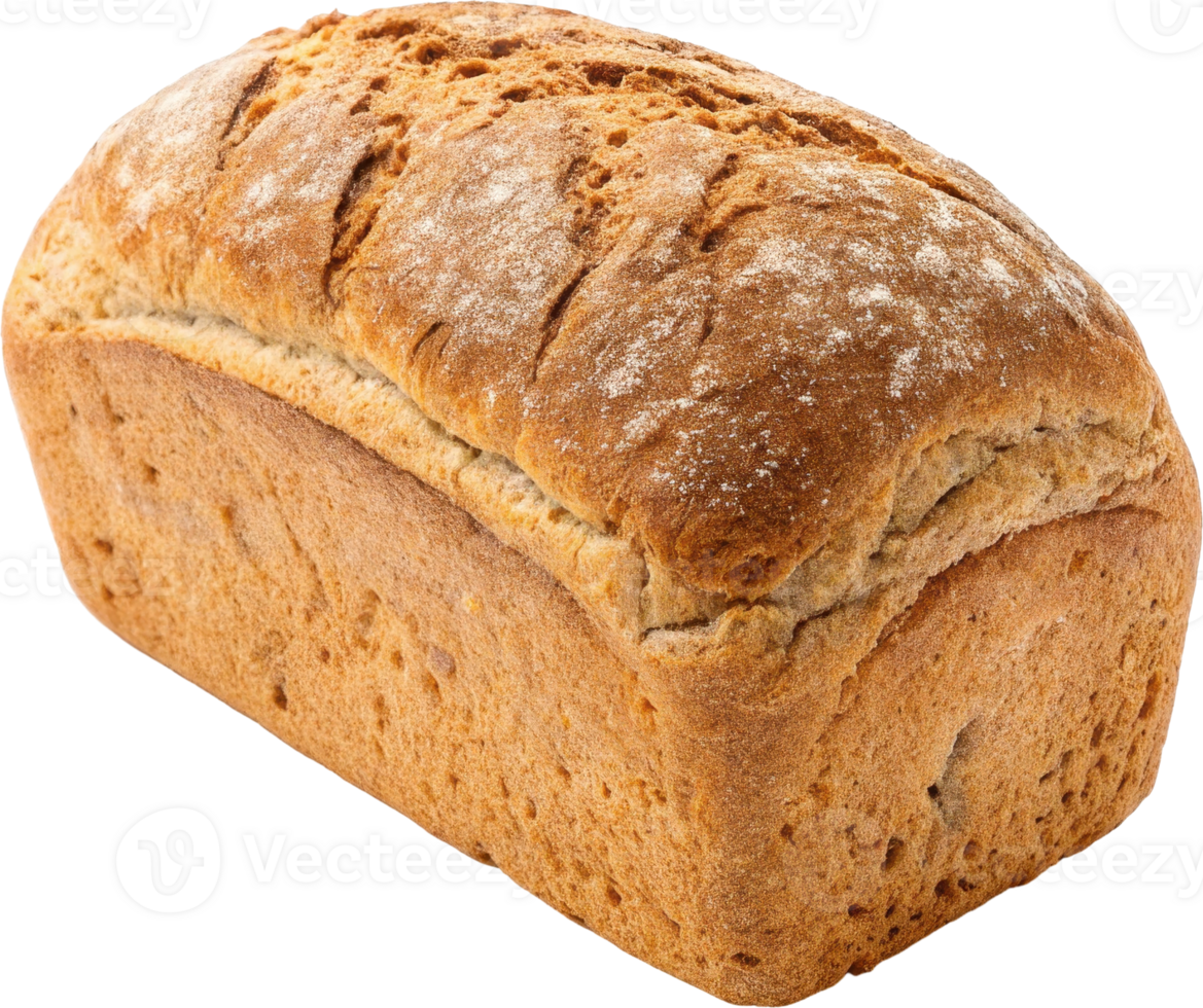 Freshly Baked Whole Wheat Bread Loaf with Crispy Crust and Fluffy Texture png