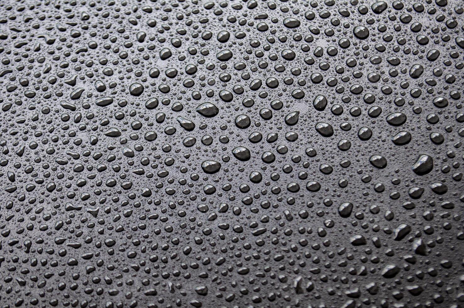 Water droplets with black background. Suitable for wallpaper design background. photo
