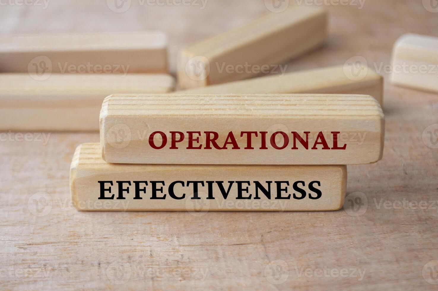 Operational Effectiveness text on wooden blocks. Operational excellence and effectiveness methodology photo