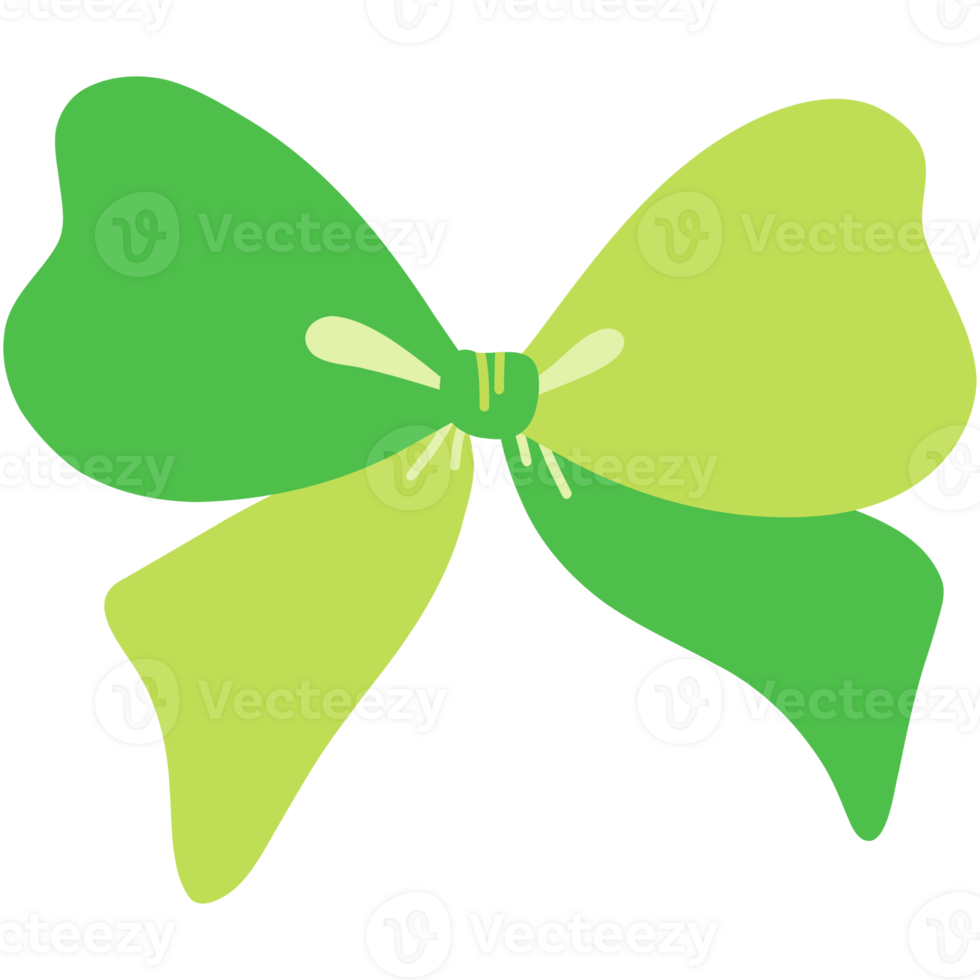 Green ribbon for St Patrick decoration png