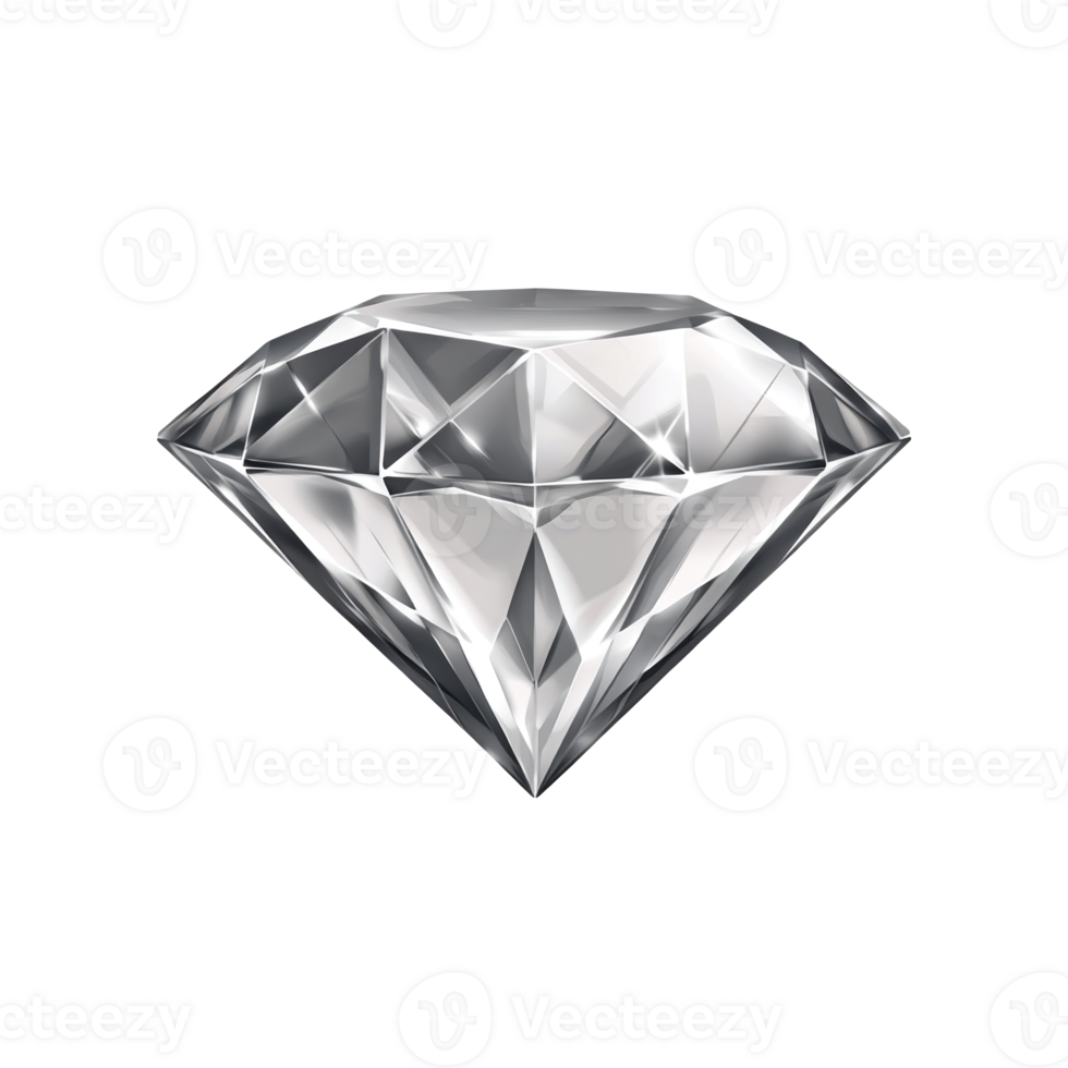 Diamond without background. Gemstone. Isolated png