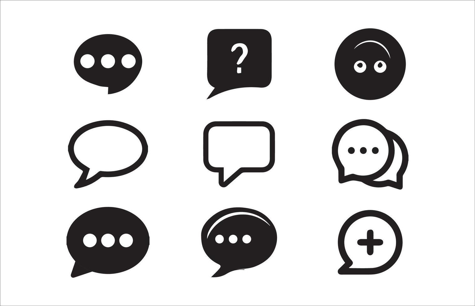 Comment icon speech bubble symbol. Speech bubble collection . Cloud speech bubbles collection. vector