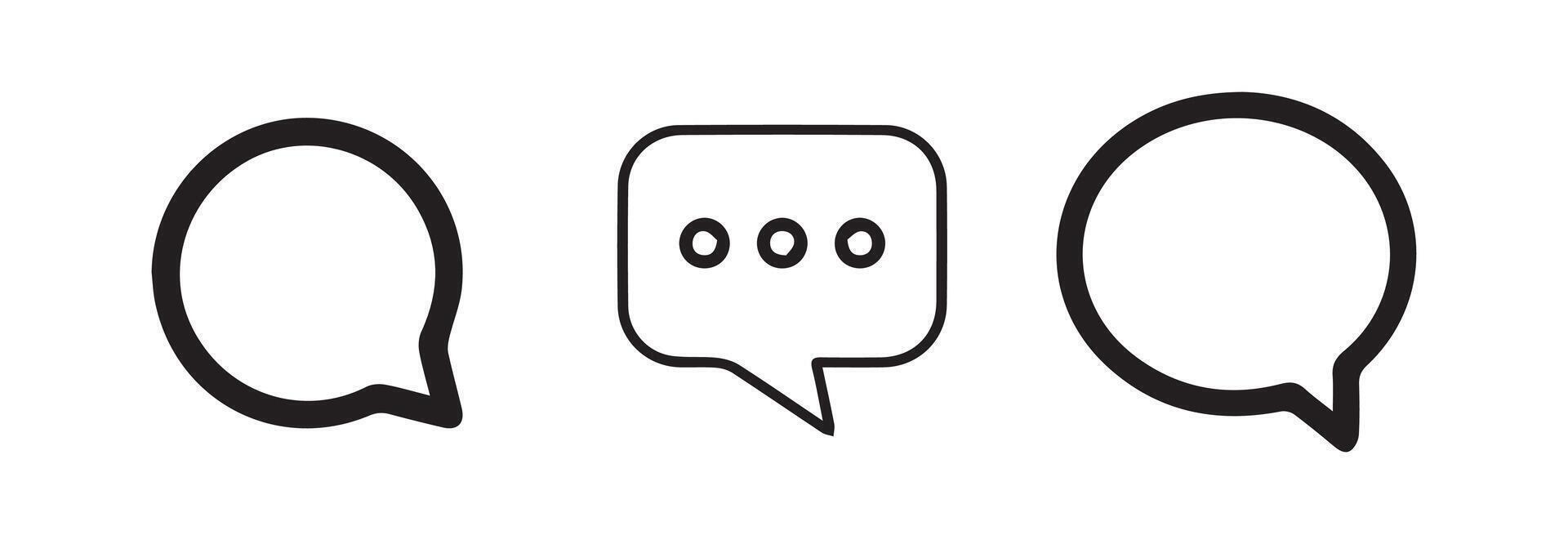 Talk bubble icon set. Illustration EPS 10 vector