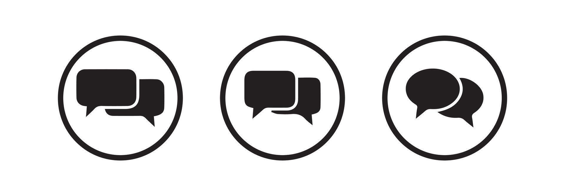Blank bubbles icons. Message icons. Illustration EPS 10 vector